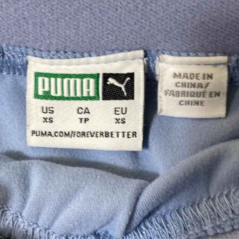 Puma Light Blue Pleated Side 14" Long Athletic Skirt Sz XS