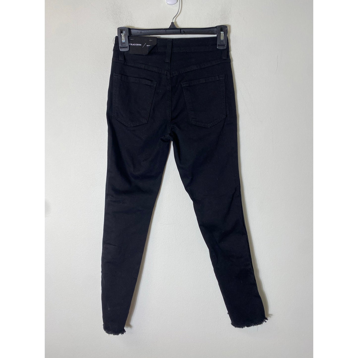 NWT Just Black Denim Step Hem With Stripe Black Jeans Sz 24