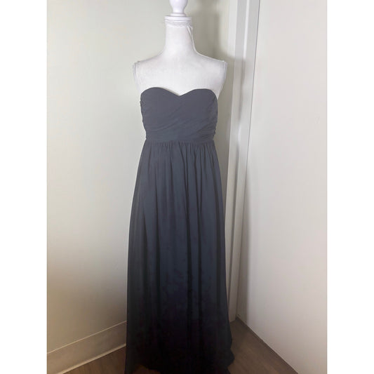 Gorgeous navy 
Strapless Flowy Floor Length Empire Style Evening Gown Sz 2