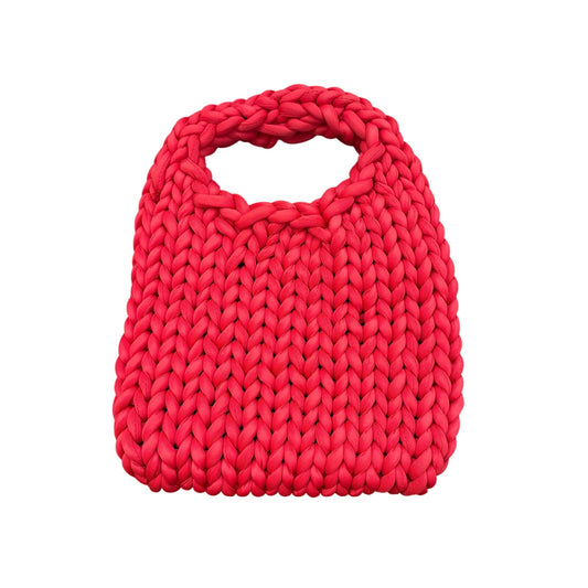 Zara Red Weave Handle Purse With Detachable Pouch Sz 9"x12"