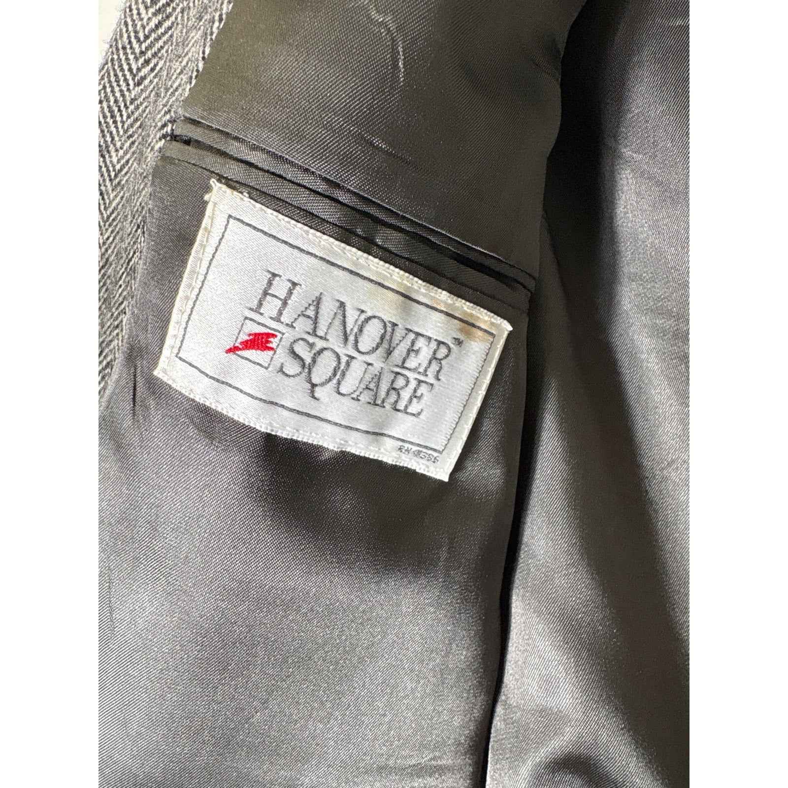 Mens Hanover Square Black Houndstooth Sports Jacket Custom
