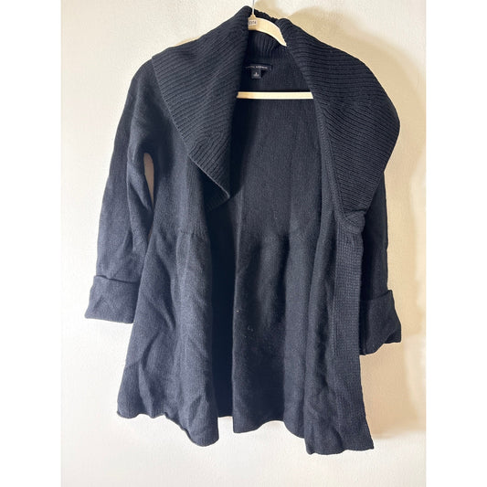 Banana Republic Black Foldover Collar Cardigan Sweater Sz S