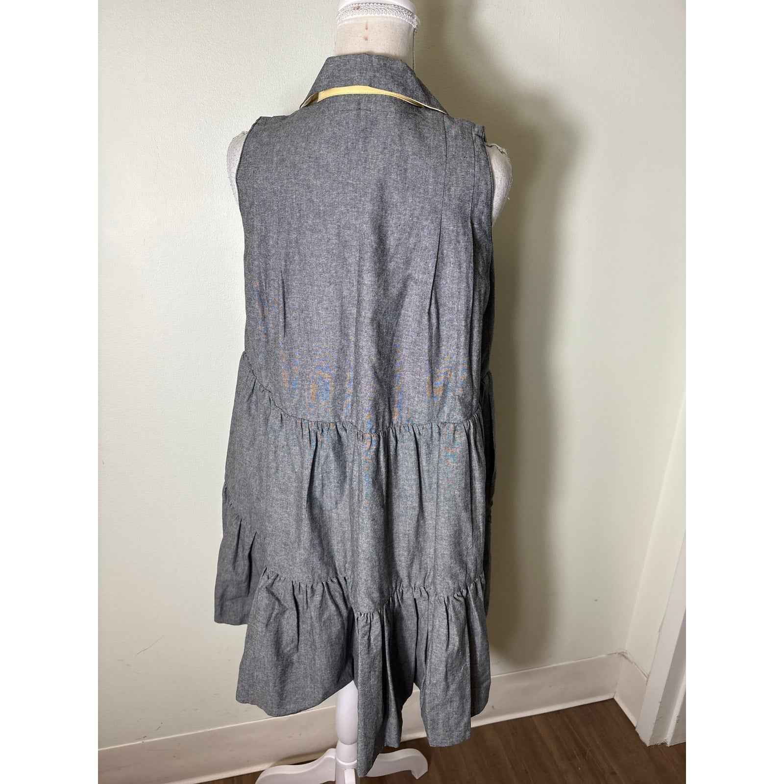 NWT Buru Maisonette Reversible Tiered Mini Dress Sz XS