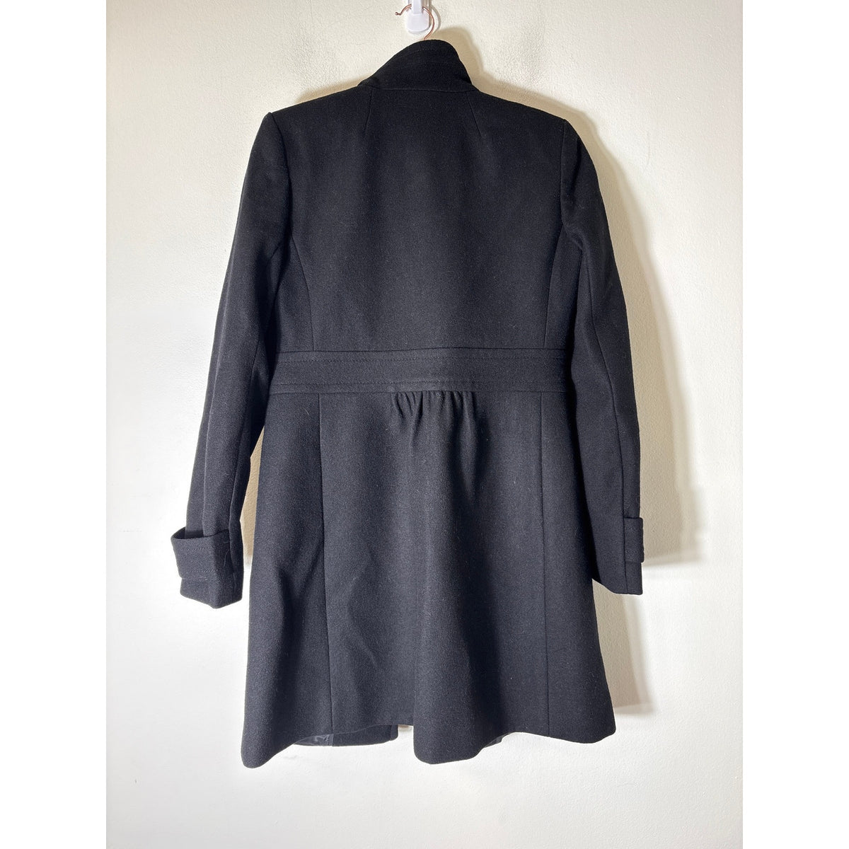J.Crew Black Wool Blend Winer Coat Sz 4