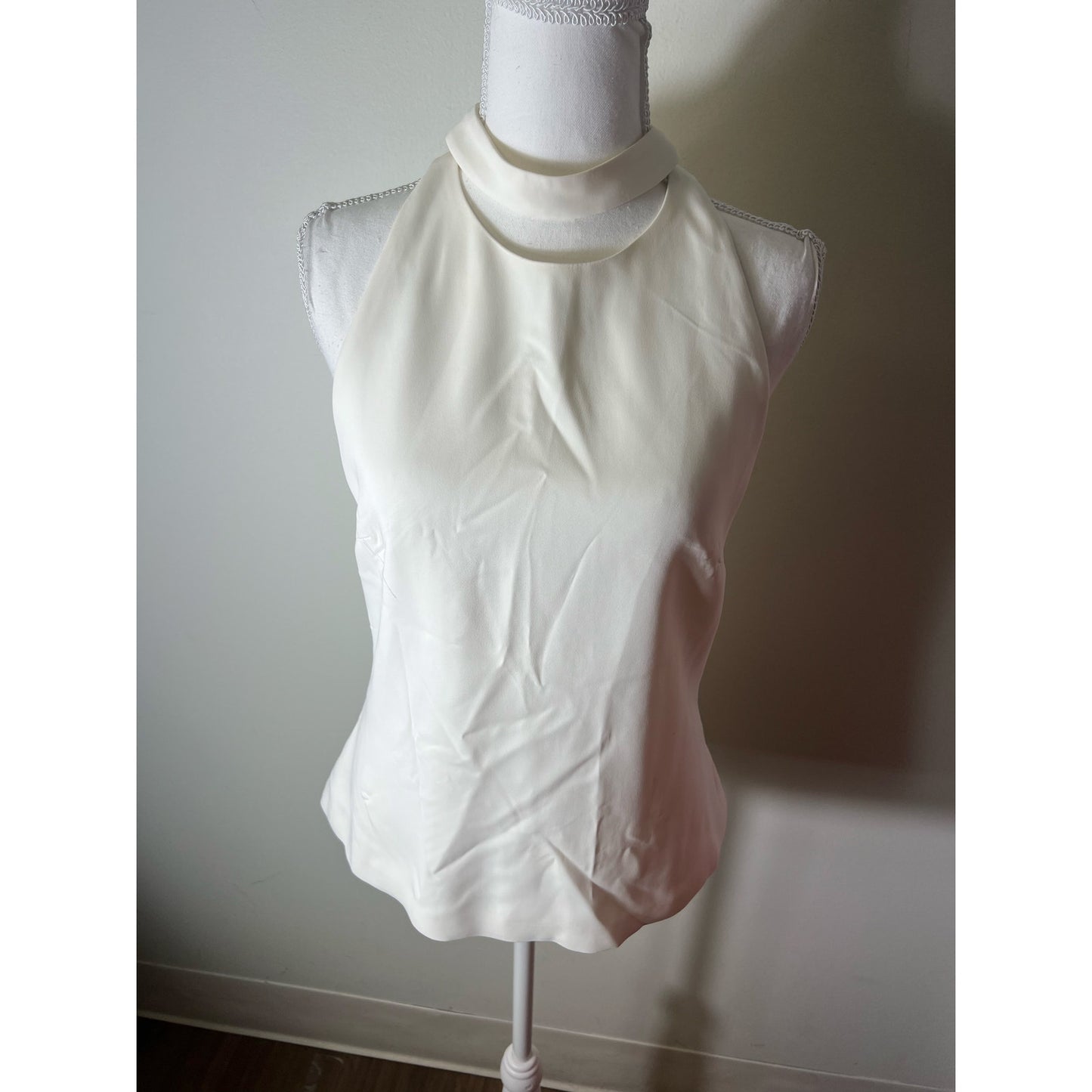 Cushnie Et Ochs Cream Sleeveless Choker Cutout Top sz 6