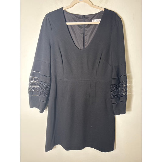 Trina Turk Black Long Sleeve Mini Dress Sz 10