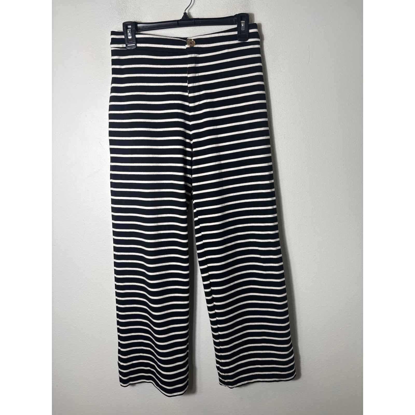 Buru Black and White Stripe Pants Set Sz XS