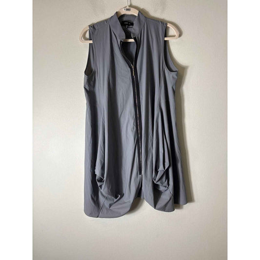 Jason Light Gray Zip Up Vest Sz M