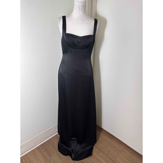 BCBG Black Bustier Sleeveless Floor Length Formal Gown Sz 4