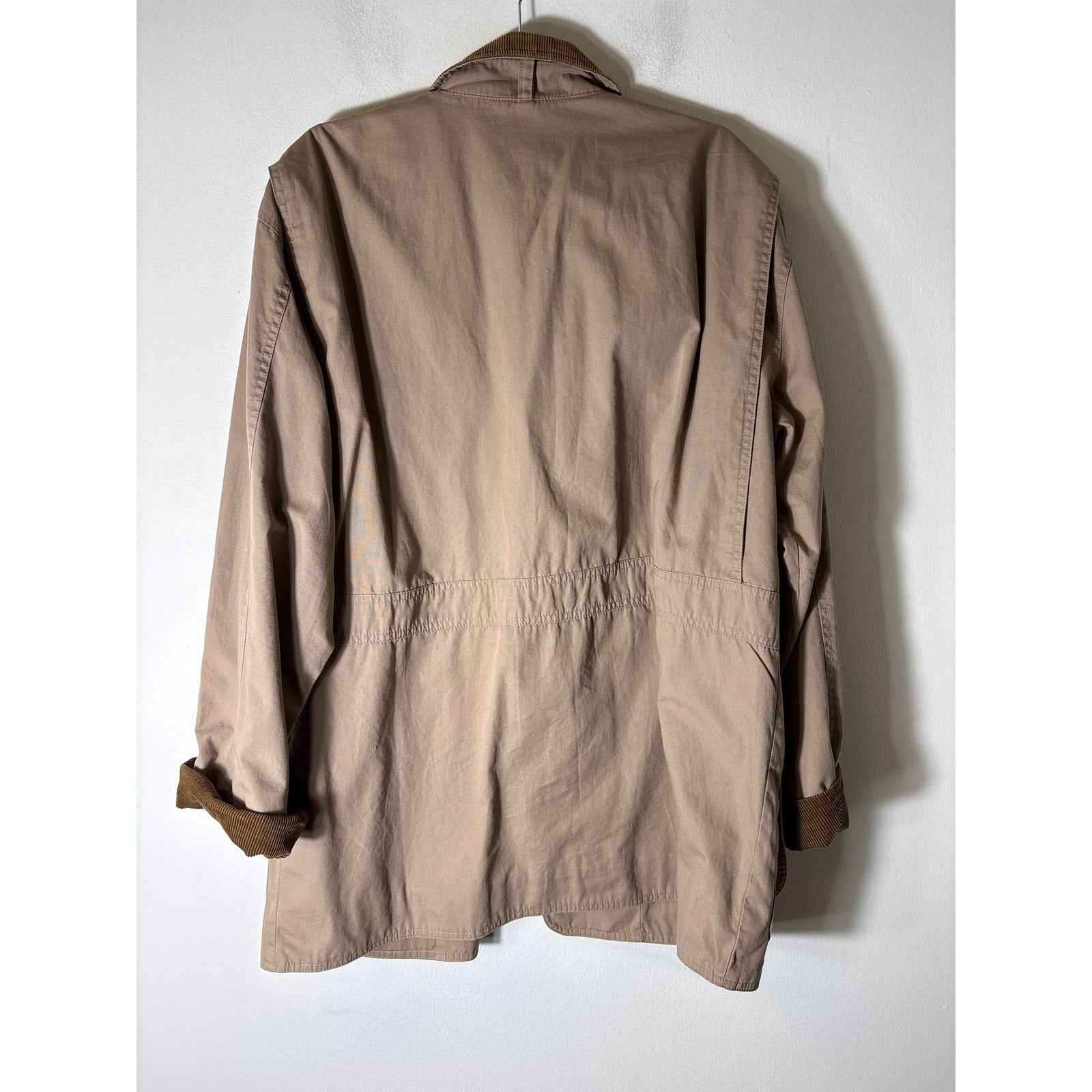 Mens J. Crew Tan Long Sleeve Cotton Barn Coat Sz M