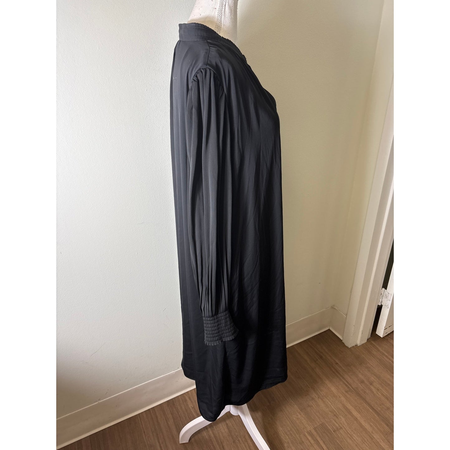 NWT Current Air Black Slinky Long Sleeve Midi Dress Sz L