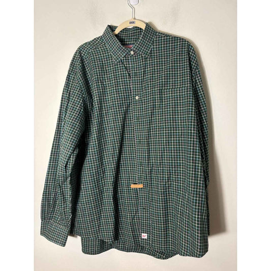 Mens Vineyard Vines Green and Pink Plaid Long Sleeve Shirt Sz L