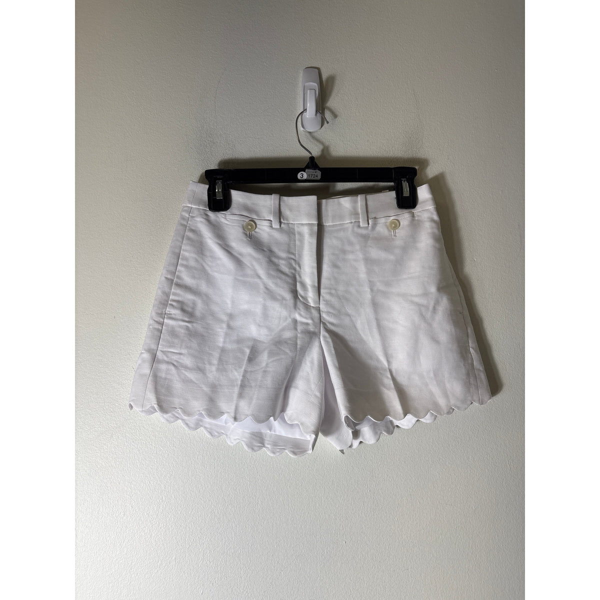 J.Crew White Scallop Short Sz 00