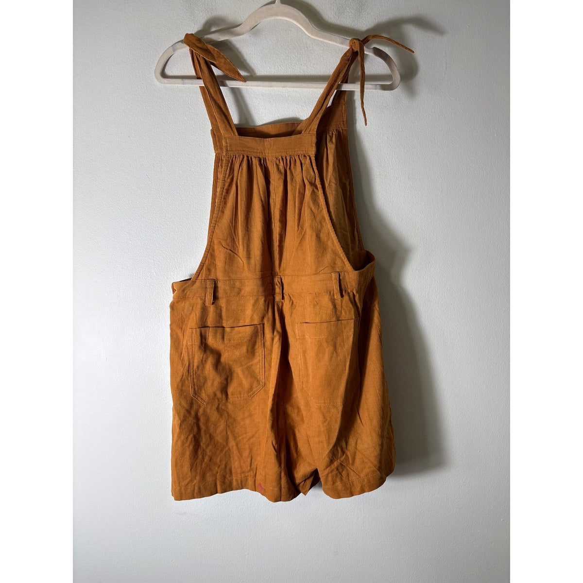 Loveriche Burnt Orange Cordoroy Overall Shorts Sz L