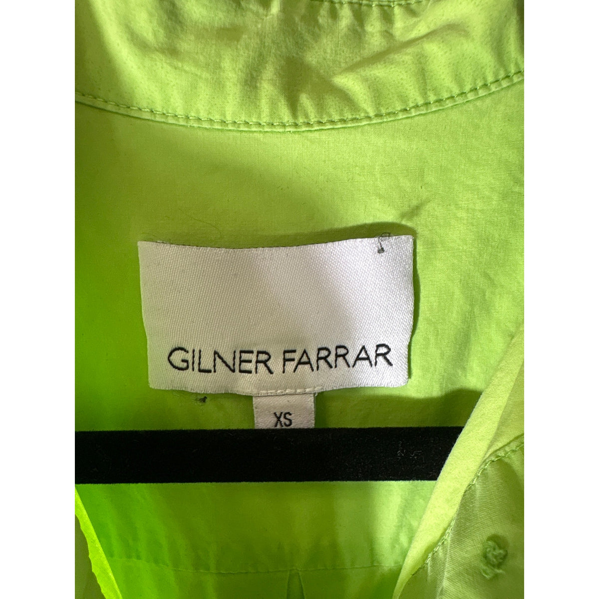 Gilner Farrar Lim Green Short Sleeve Cotton Button Up Mini Dress Sz XS