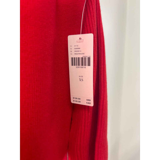 NWT Anthropologie Red Off The Shoulder Sweater Sz XS