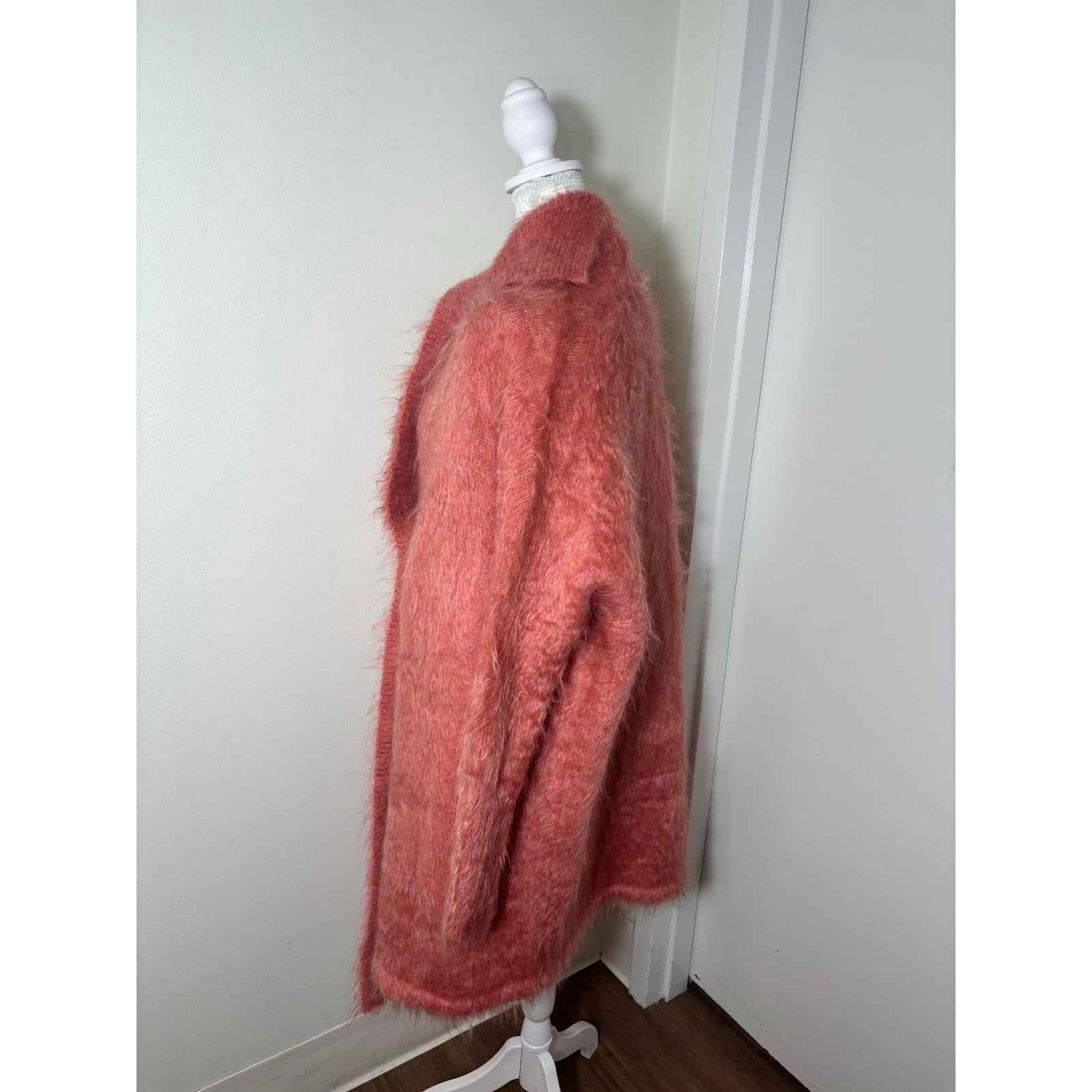 Scanlan Theodore Soft Orange/Pink Mohair Sweater Jacket Sz One Size