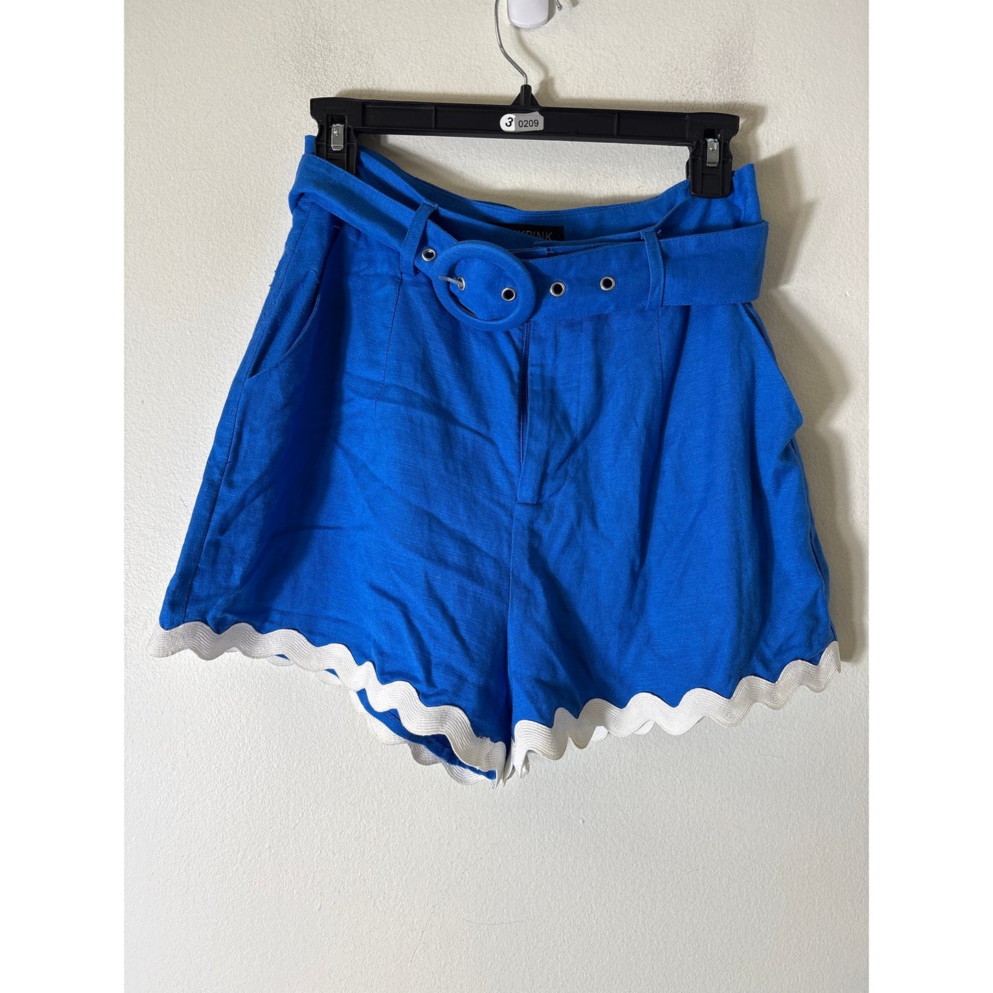 Mink Pink Cobolt Blue Ric Rac Shorts Sz S