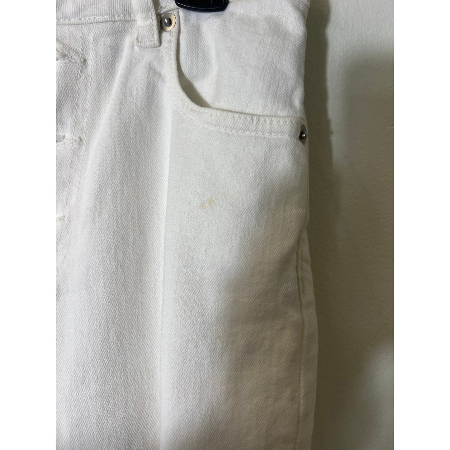 IRO Paris White Button Fly Slim High Rise Jeans Sz 25