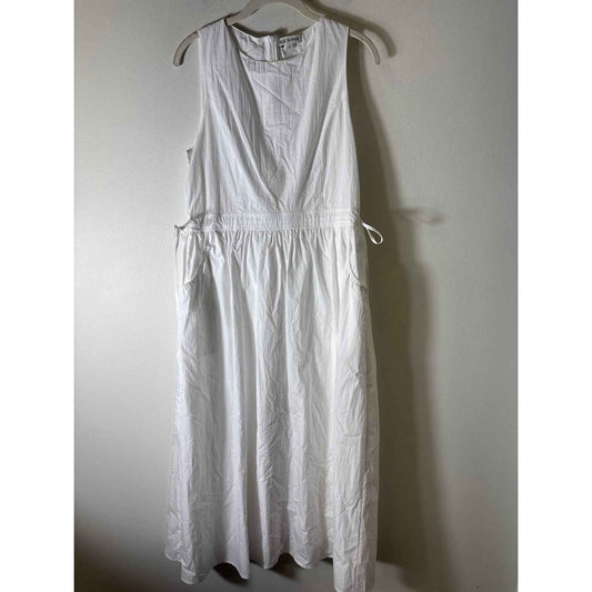 Rue Sophie White Sleeveless Side Tie Maxi Dress Sz M