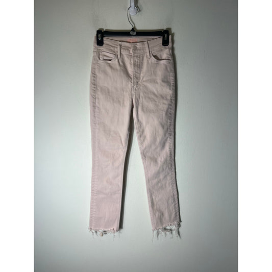 Mother Light Pink Straight Leg Denim Jeans Sz 24
