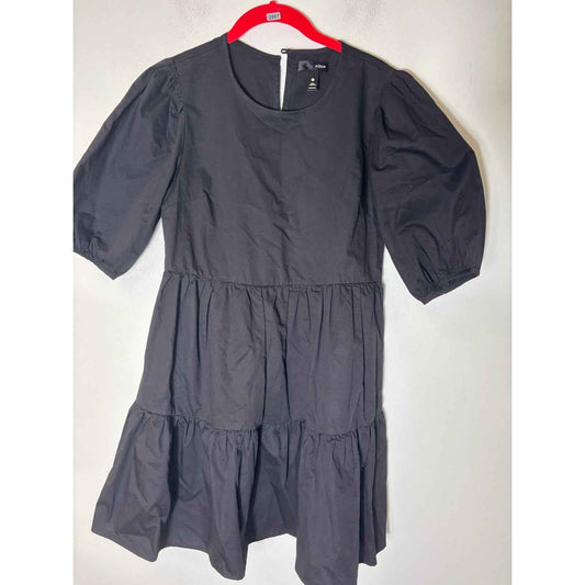 Aqua Black Tiered Mini dress Sz S