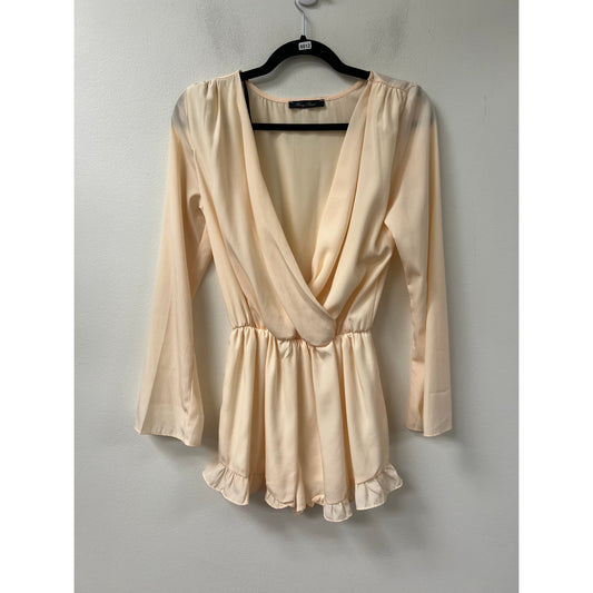 Honey Punch Romper Peach color Sz XS