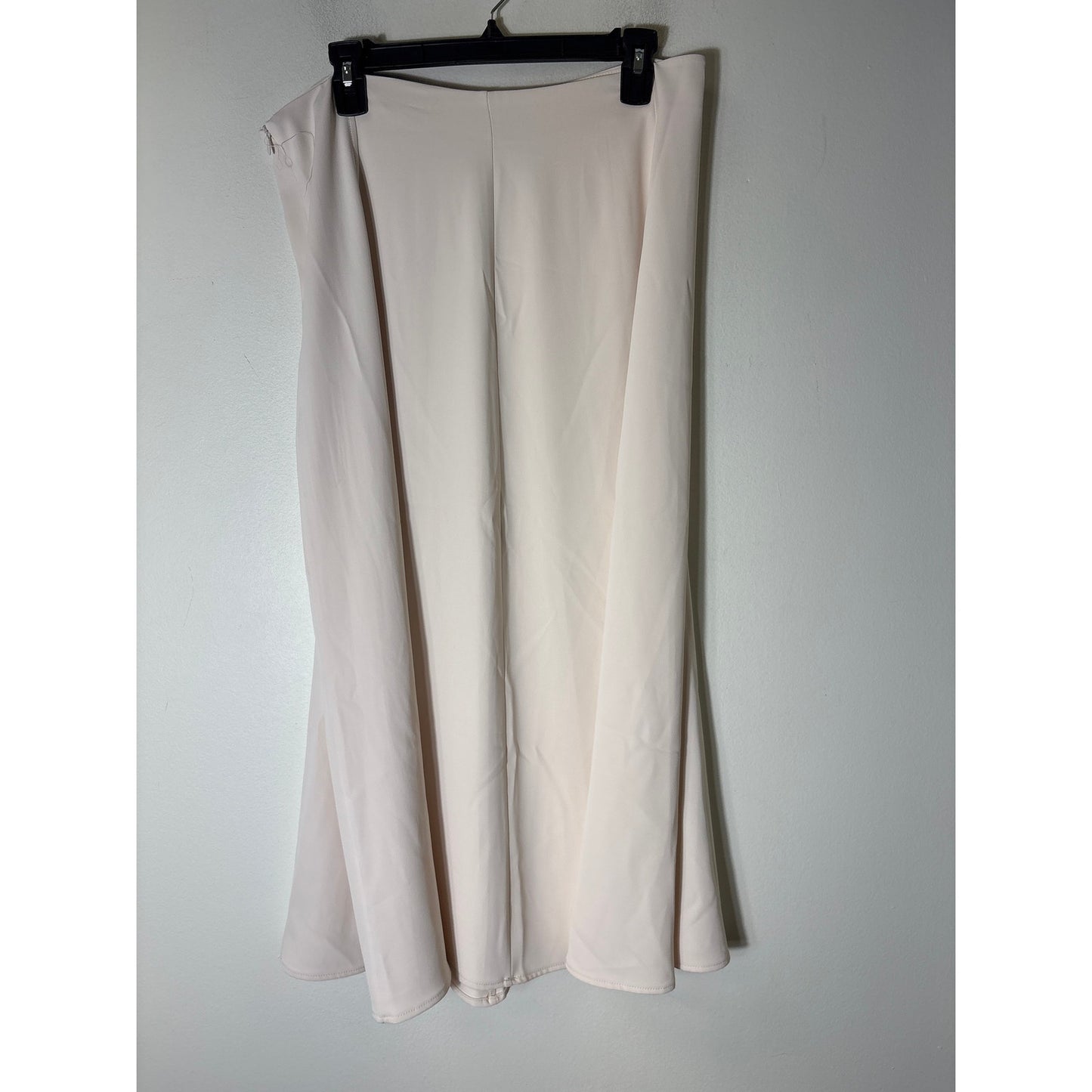 Zara Ivory Back Zip Maxi Skirt Sz L