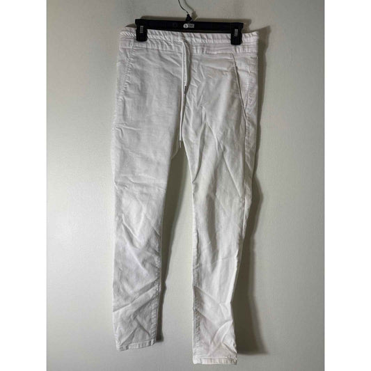 Bevy Flog white Pull On Slim Leg Draw String Pants Sz 27