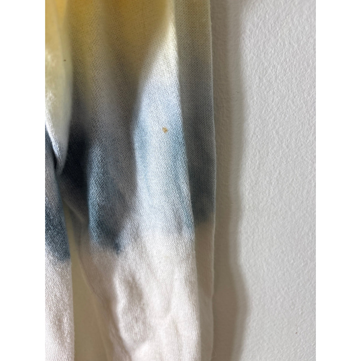 27 Miles Off White Tie Dye Long Sleeve Cotton Knit Sweater Sz L