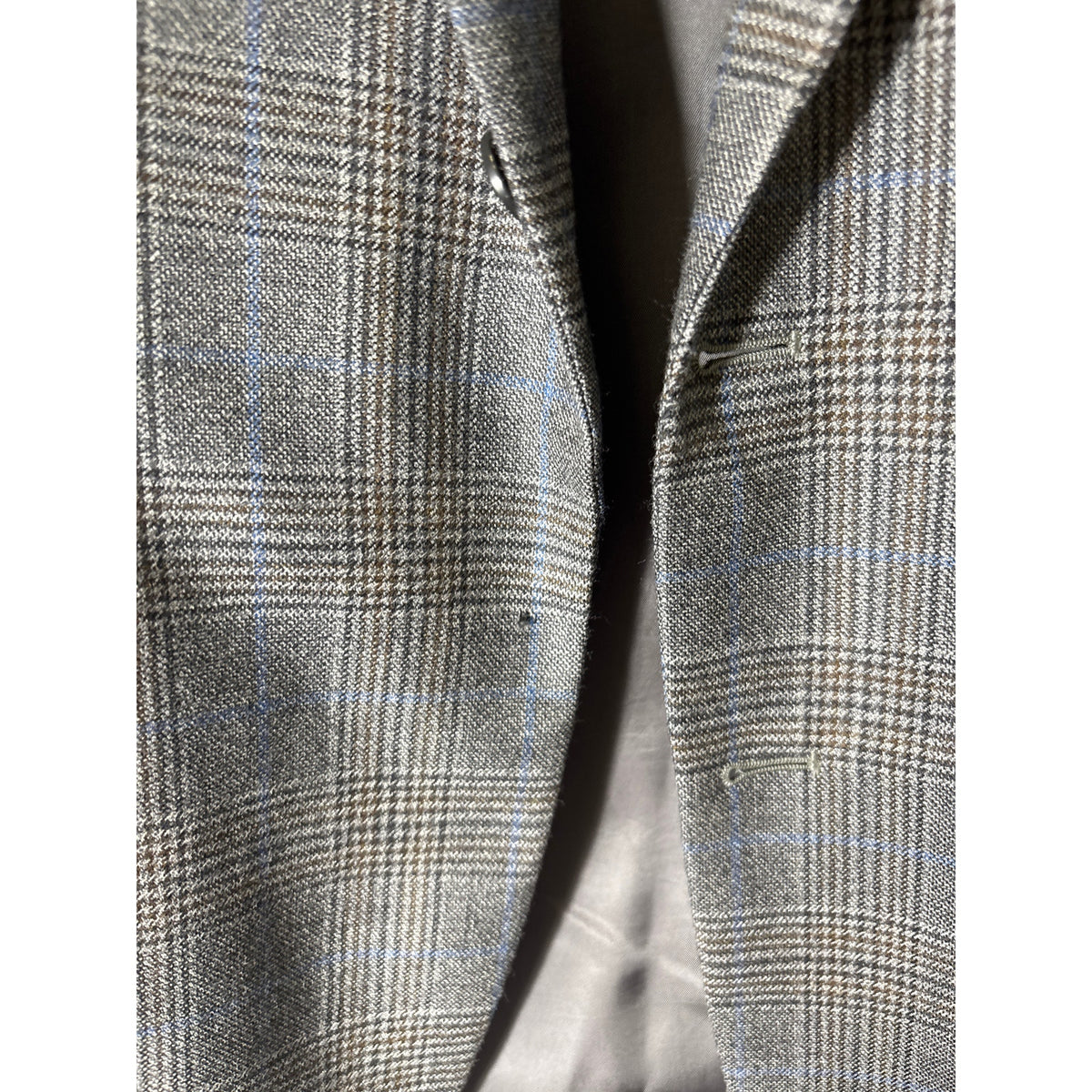 Mens Brooks Brothers Madison Blue and Dark Gray Jacket Sz 40S