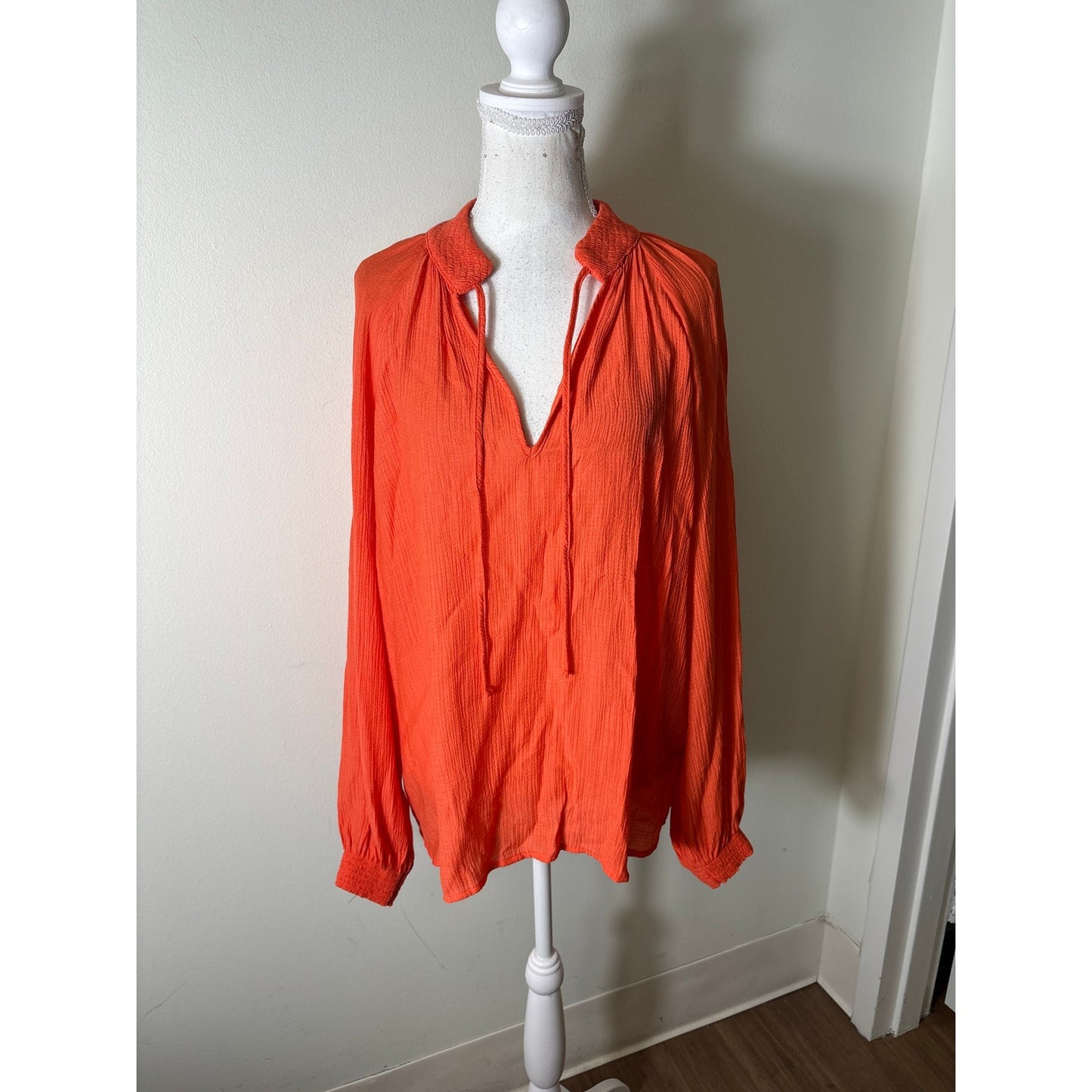 NWT Bruchu Walker Papaya Amaia Blouse Sz L