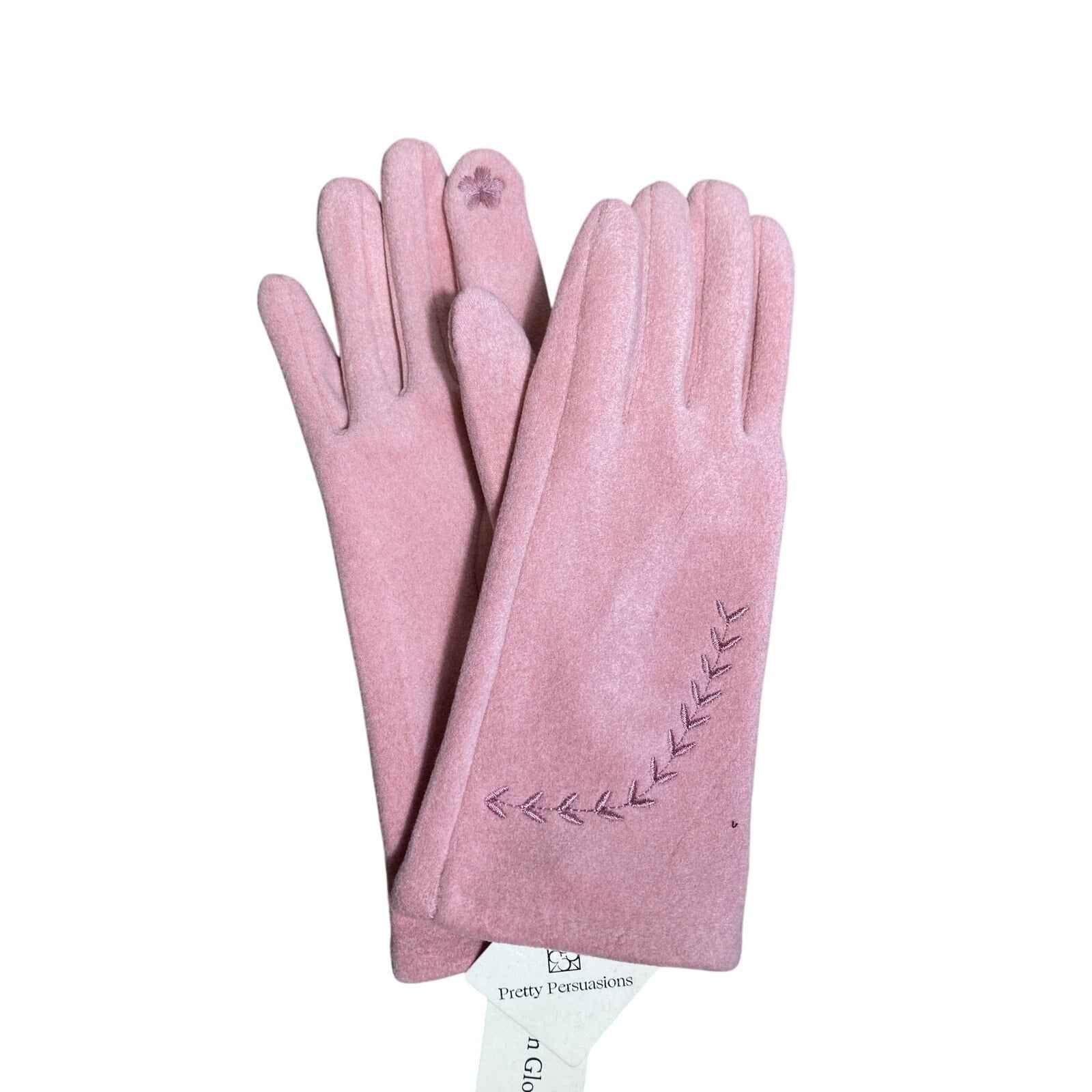 NWT Pretty Persuasions Pink Touchscreen Glove and Hat Set