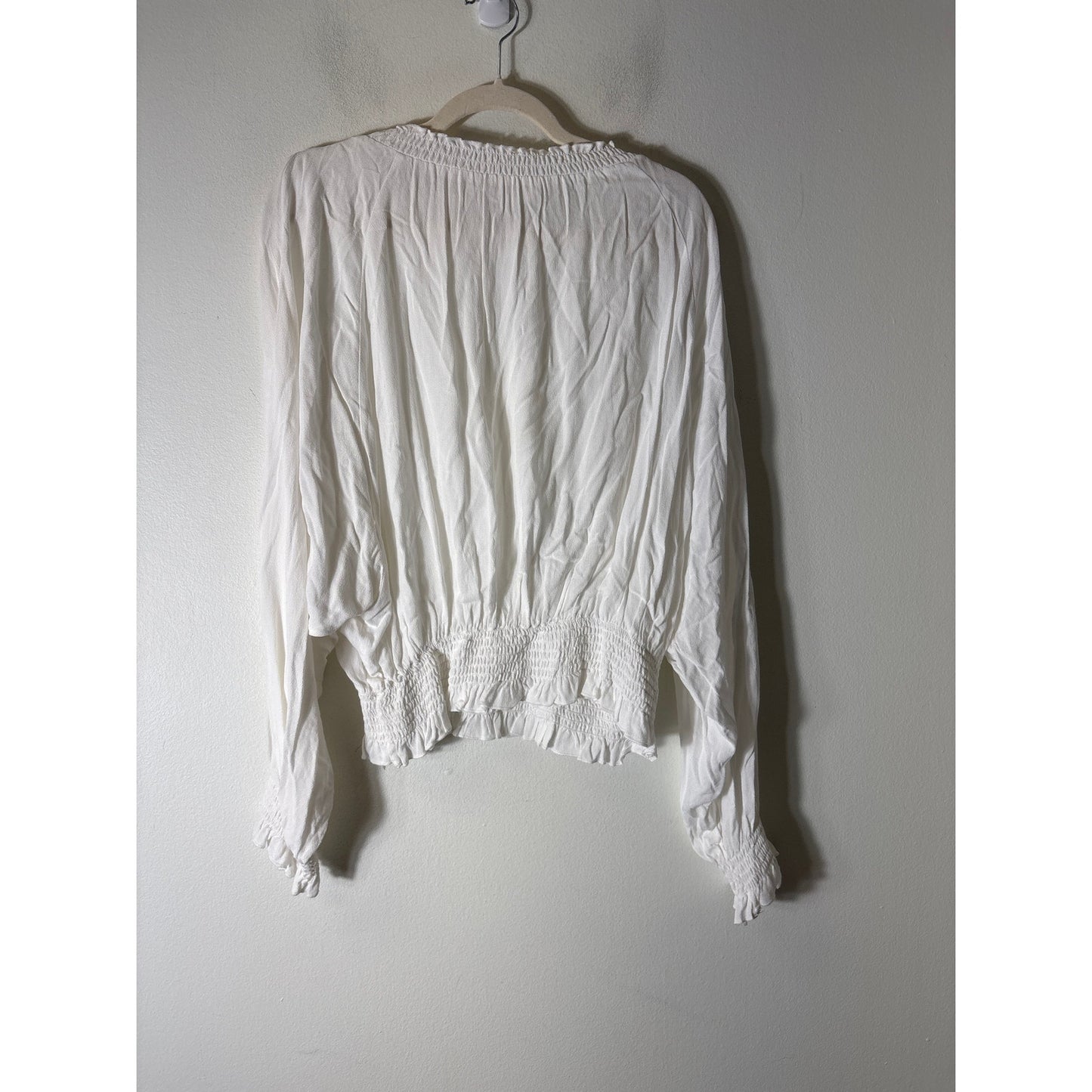 NWT Mustard Seed White Long Sleeve Top Sz L