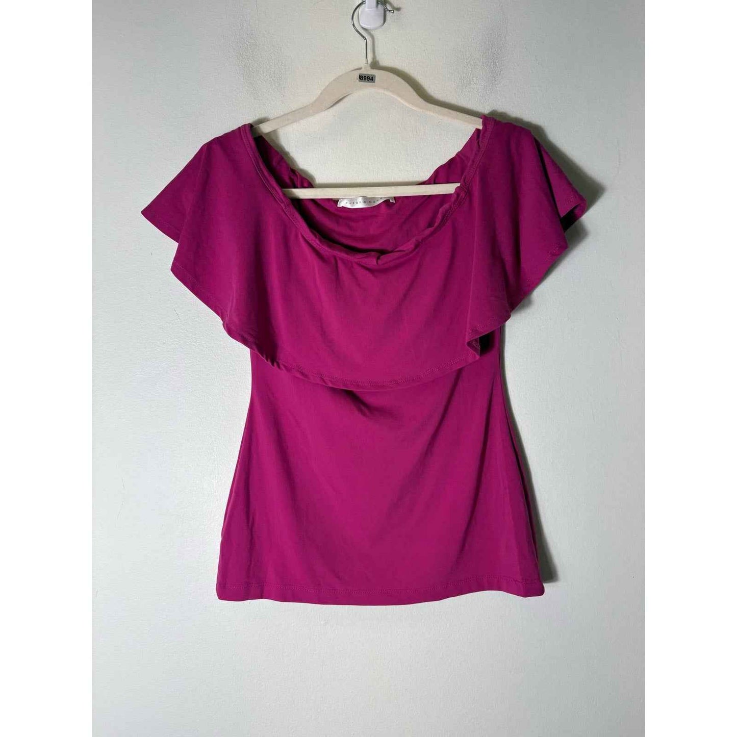 Susanna Monoco Magenta Off the Shoulder Top Sz XS