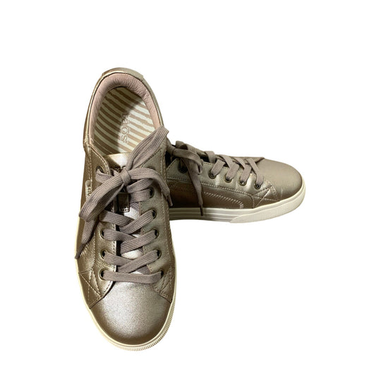Taos Metallic Bronze Lace Up Sneakers  Sz 8.5