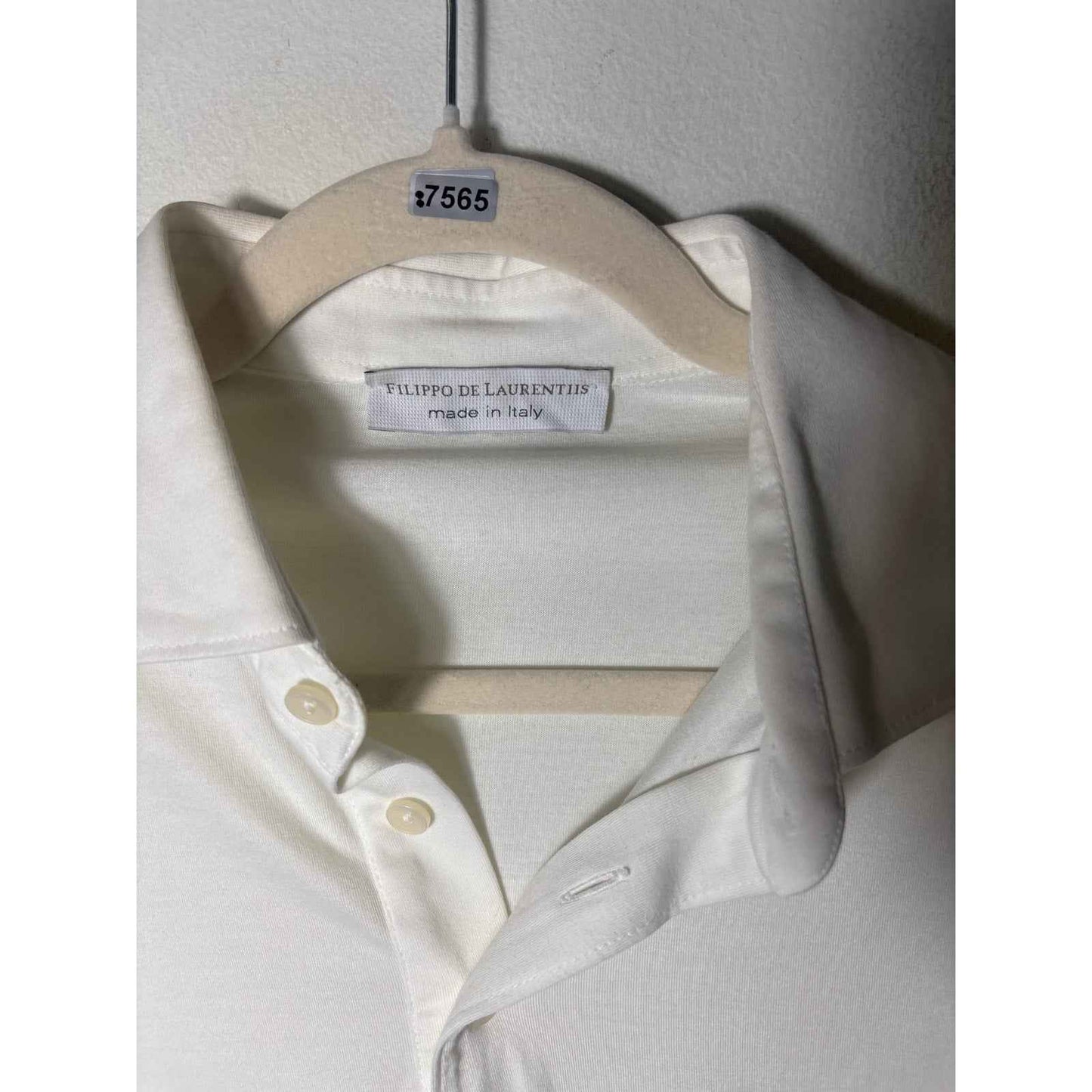 Men's Filippo De Laurentis White  Soft Tee Polo sz 52 (large)