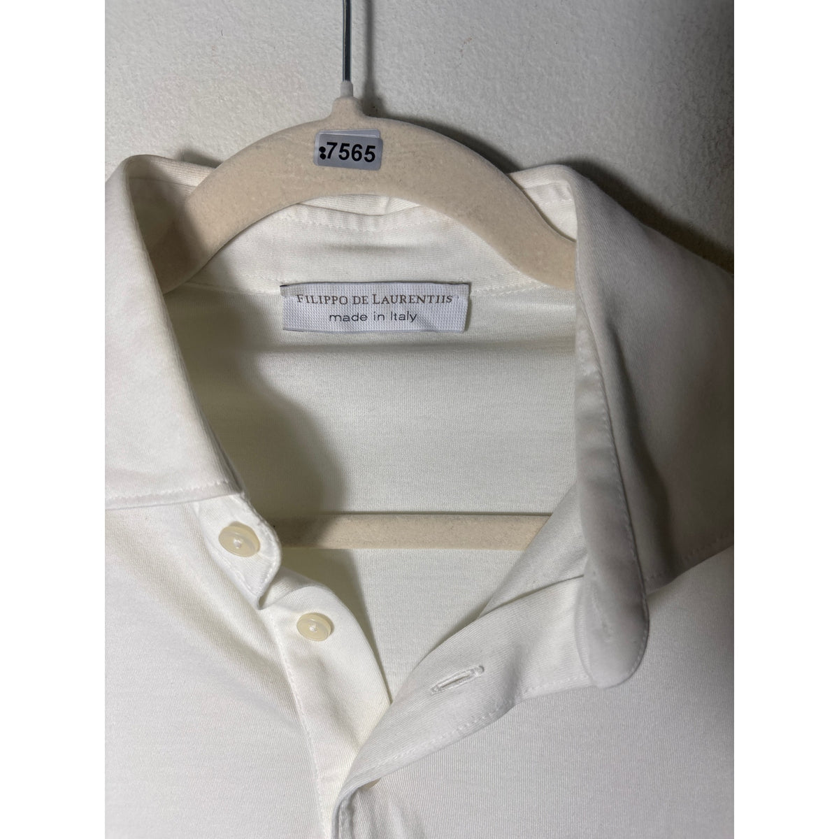 Men's Filippo De Laurentis White  Soft Tee Polo sz 52 (large)