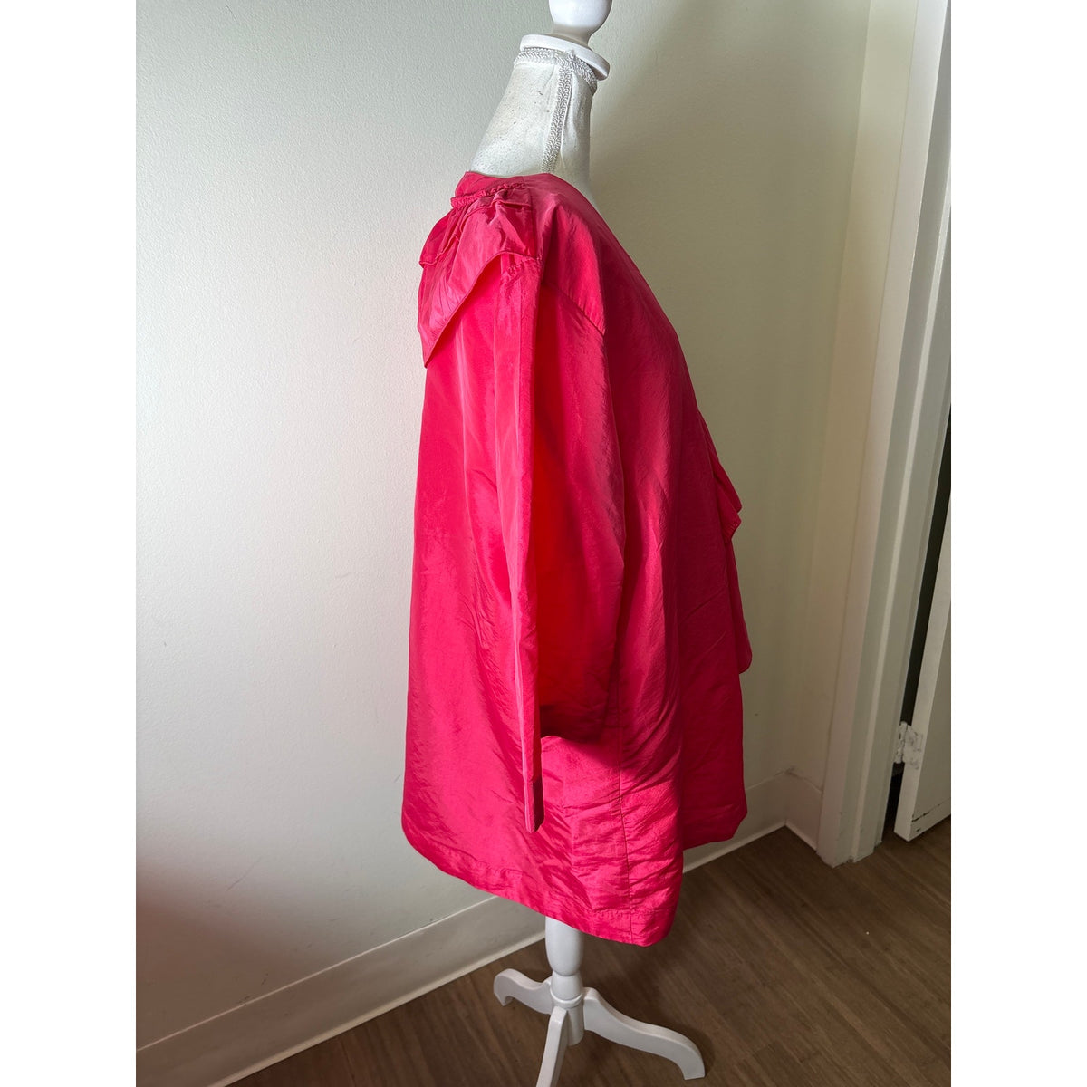Stine Goya Hot Pink Ruffle Shift Dress Sz M