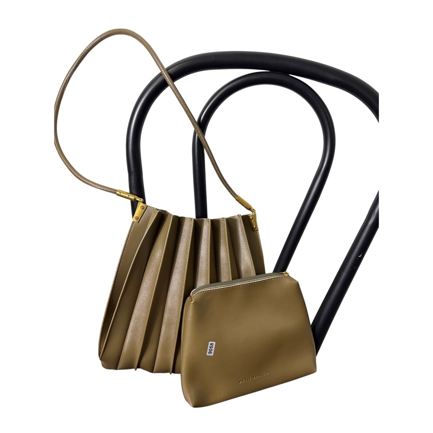 Melie BIANCO Carrie According Style Leather Purse and Make Up Bag