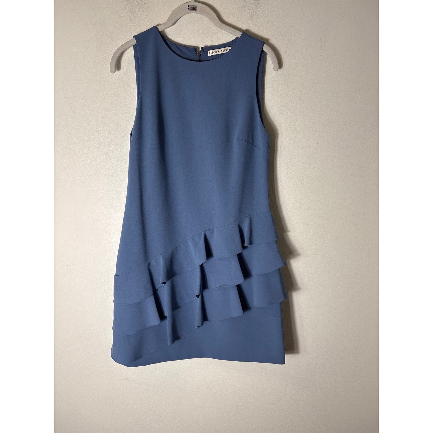 Alice + Olivia Periwinkle Sleeveless Ruffle Mini Dress Sz 2