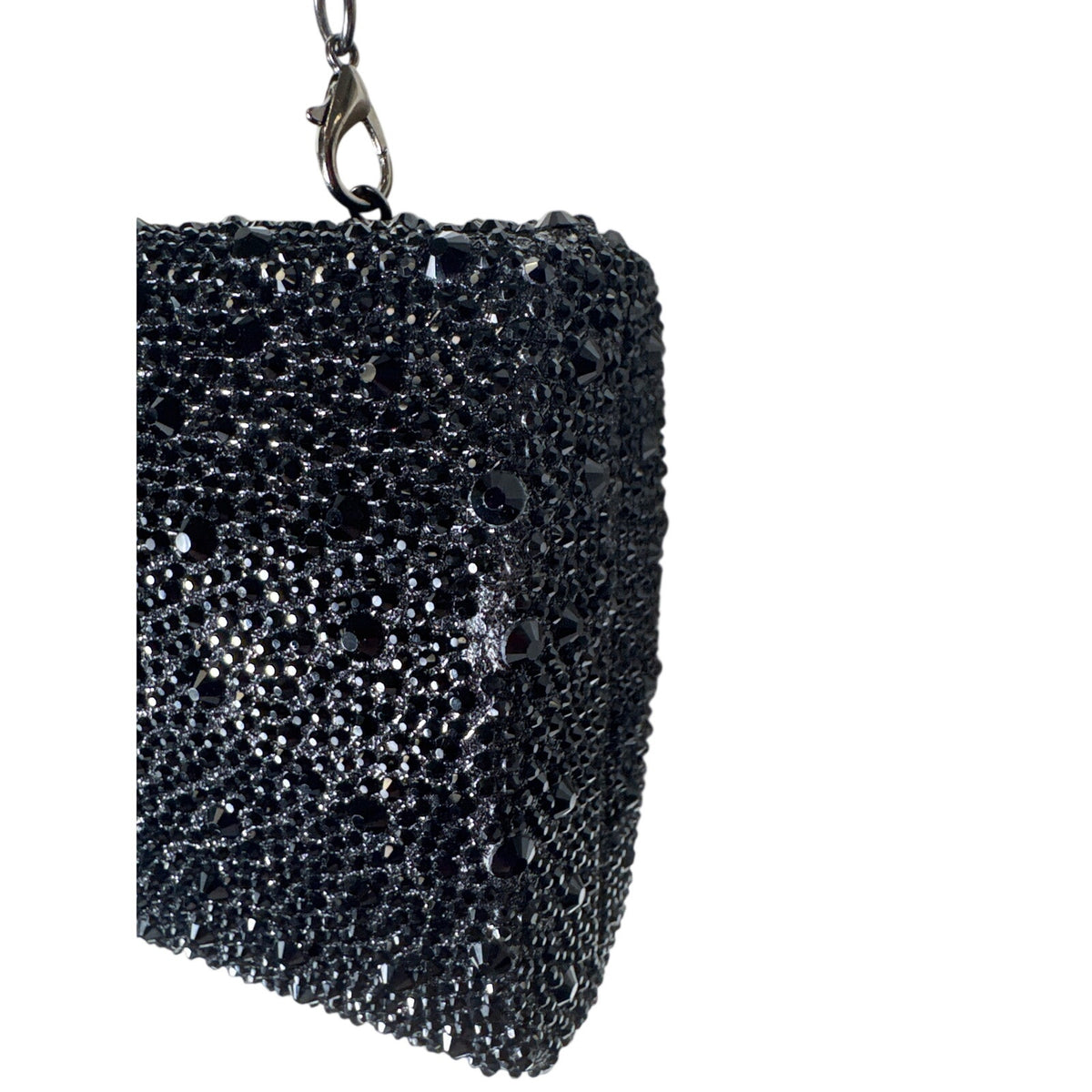 Jewel Black Beaded Cocktail Purse Sz 7.5"x4.5"