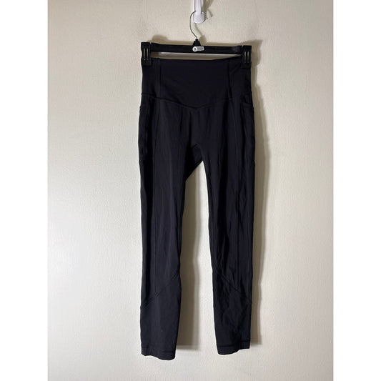 Lululemon Black Pocketed Athletic Leggings Sz 4