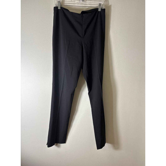 Peace of Cloth Black Flat Zip Front Slacks Sz 10