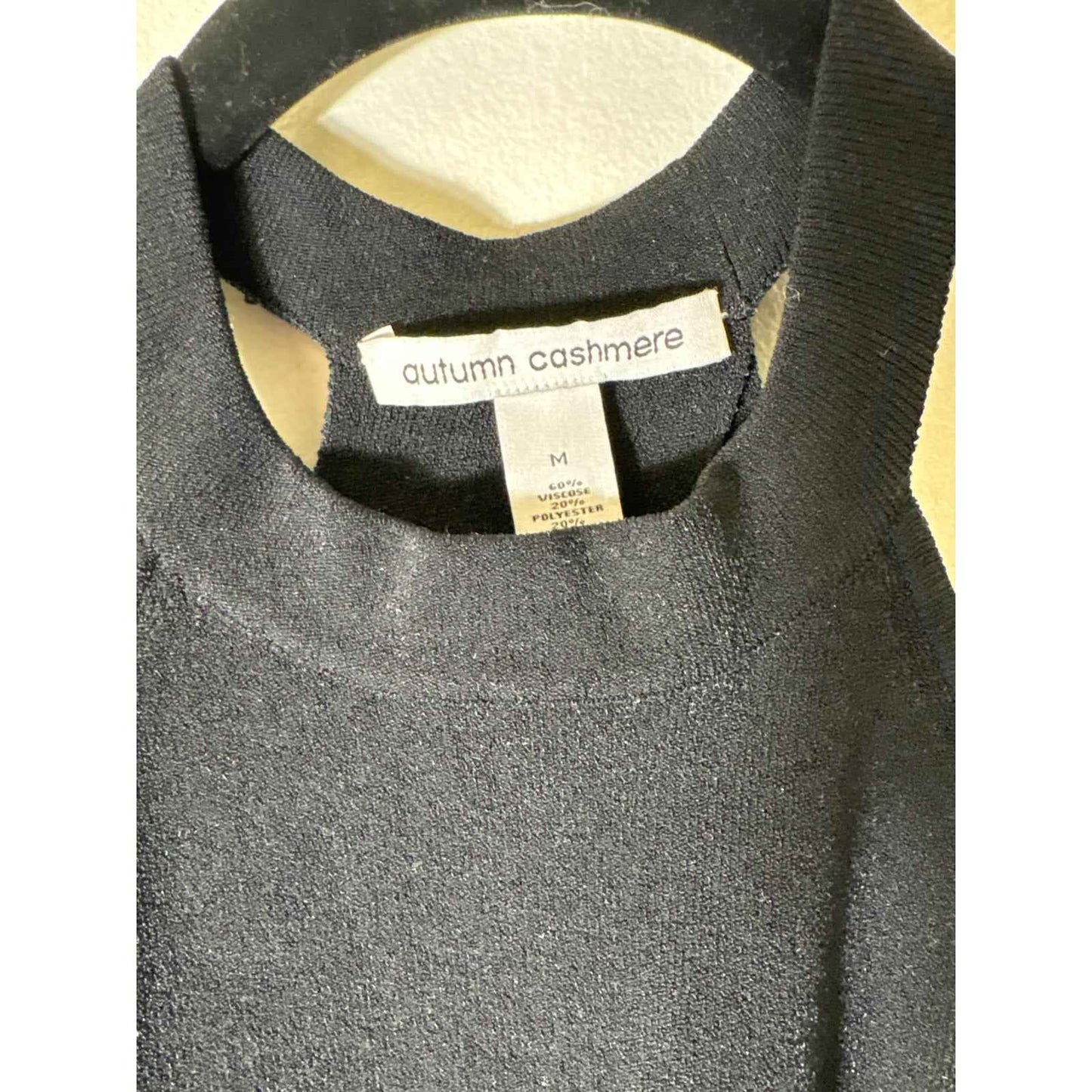Autumn Cashmere Black Halter Top Sz M