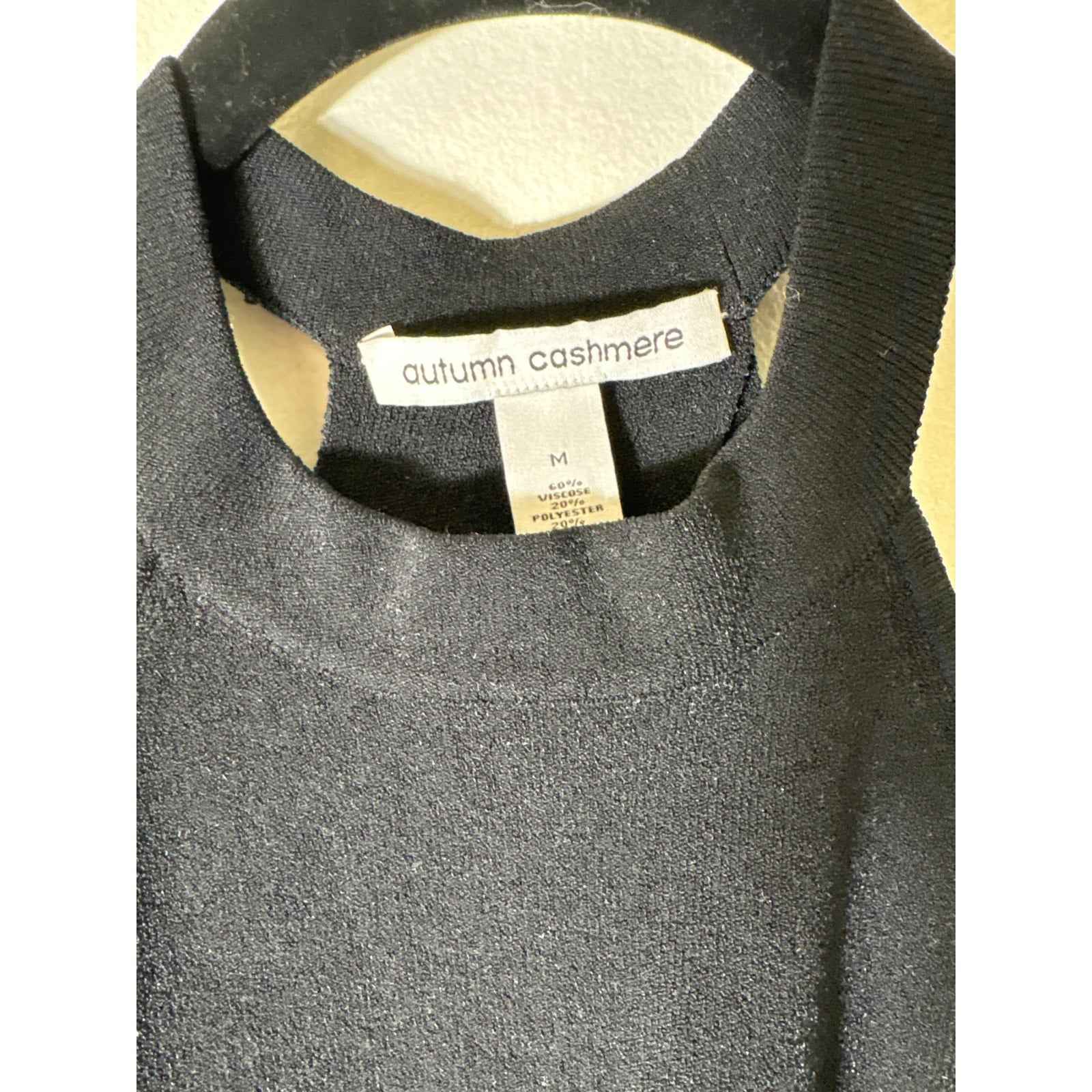 Autumn Cashmere Black Halter Top Sz M