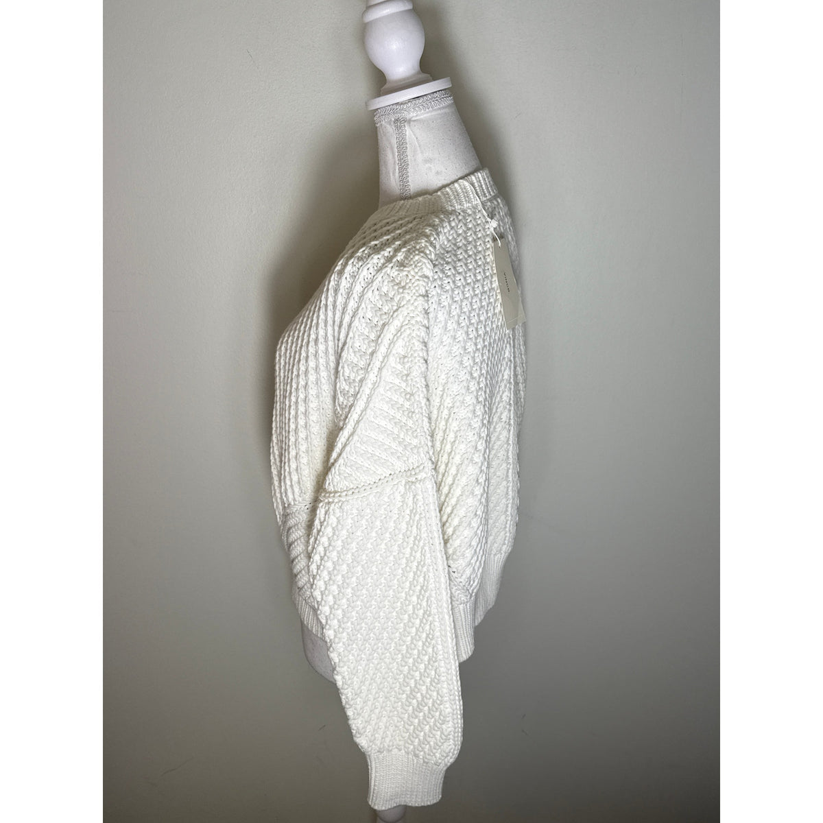 NWT Vince White Large Knit Long Sleeve Sweater sz L