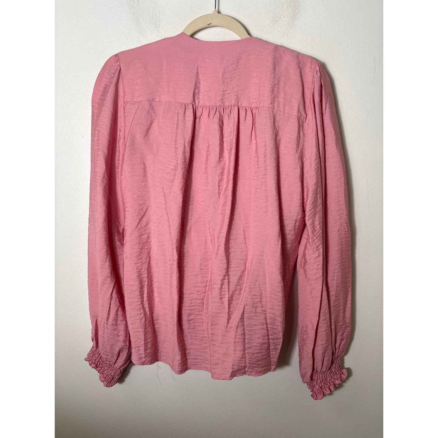 NWT by Anthropologie Rose Pink Long Sleeve Shirt Sz M