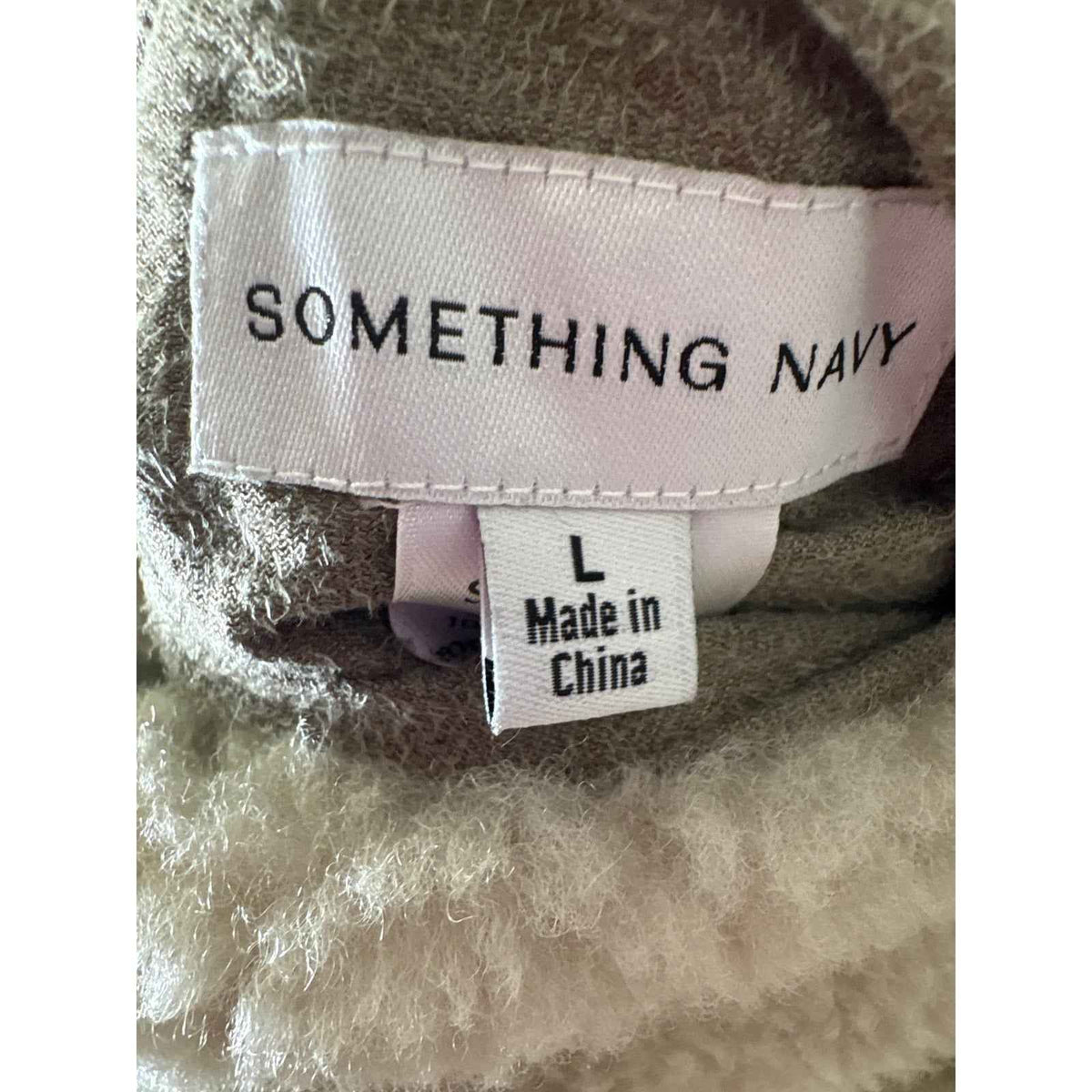 Something Navy Reversible Faux Shearling Coat Sz L