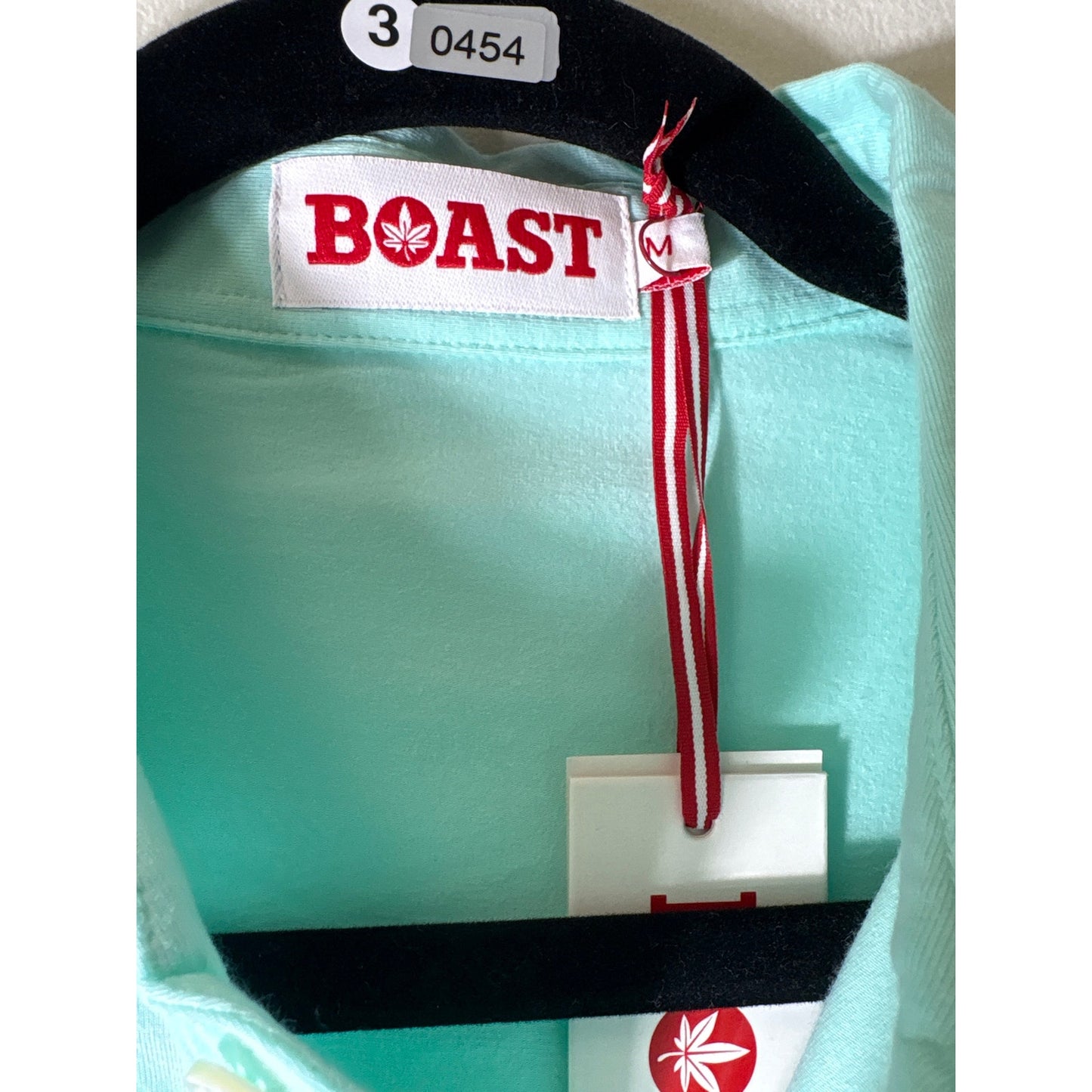 NWT Mens Boast Mint Julep White Leaf Club Polo Sz M